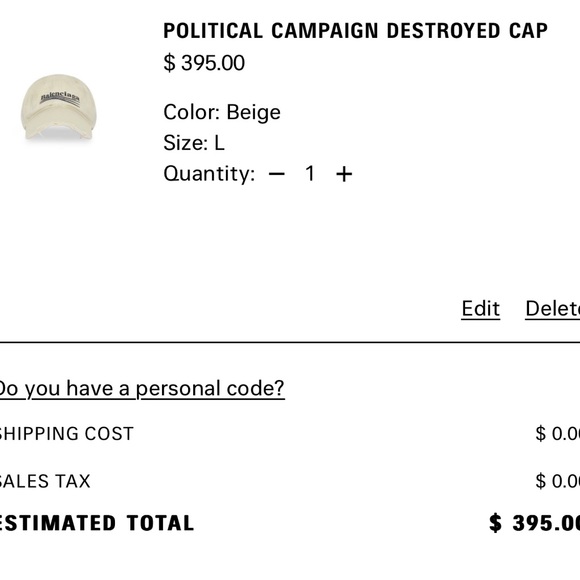 Balenciaga Political Campaign Destroyed Hat - Picture 9 of 9